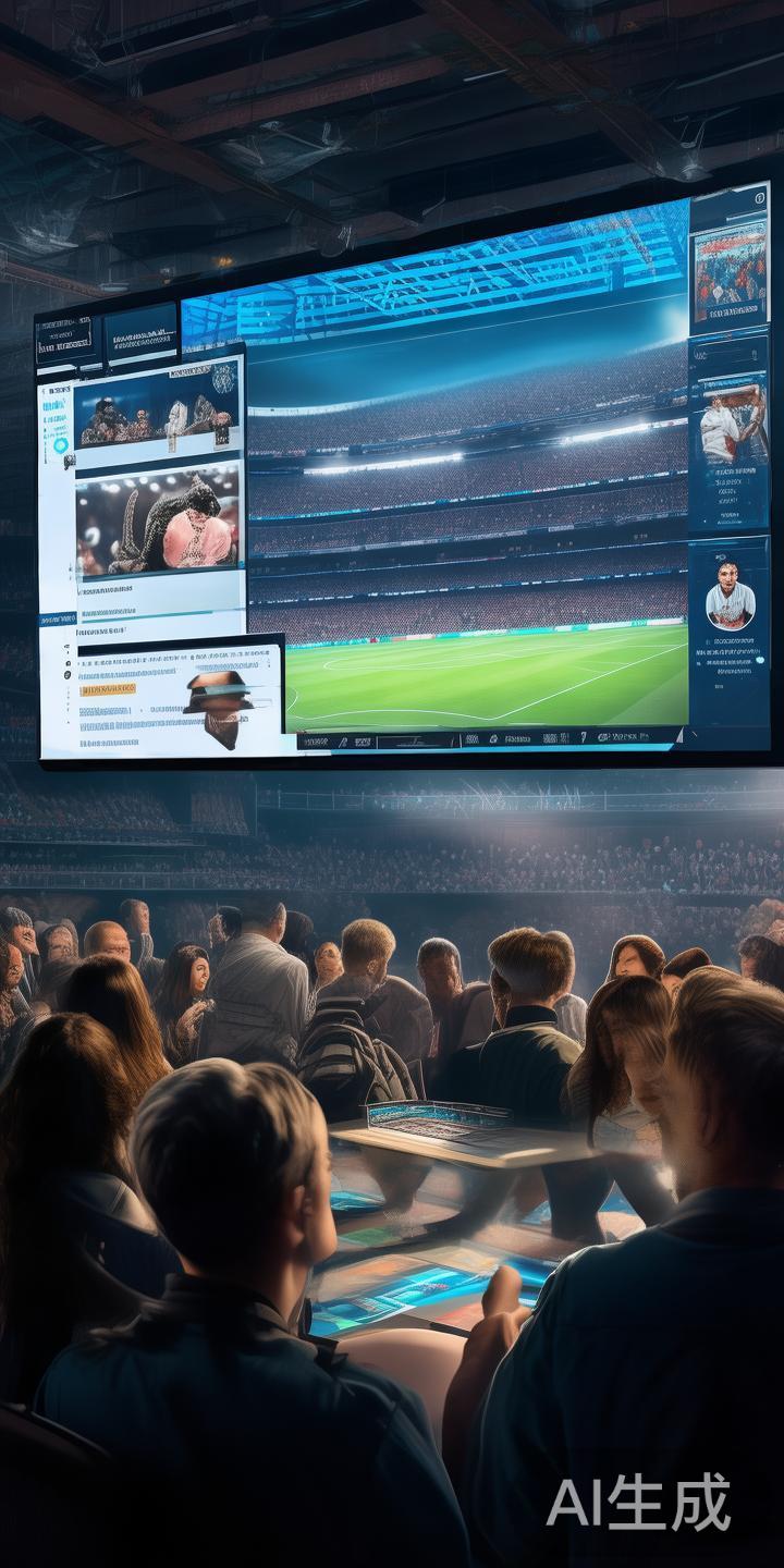 在传统体育直播中，观众往往受到单一渠道或平台的限制